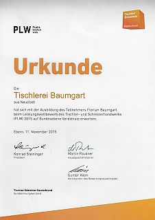 Auszeichnung Florian Baumgart